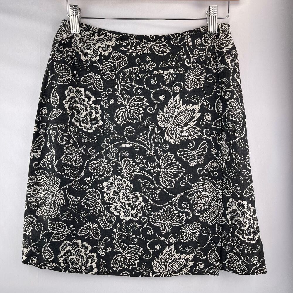 Vintage Geoffrey Beene Sport Linen Blend Wrap Skirt